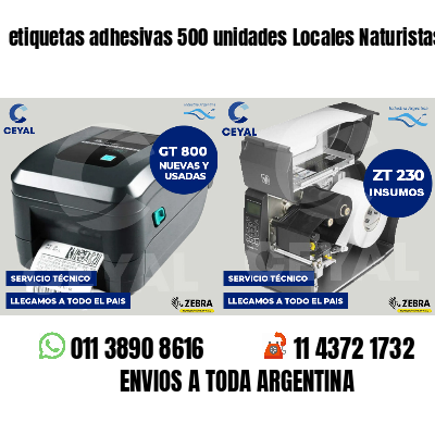etiquetas adhesivas 500 unidades Locales Naturistas