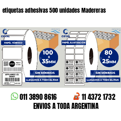 etiquetas adhesivas 500 unidades Madereras