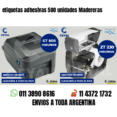 etiquetas adhesivas 500 unidades Madereras