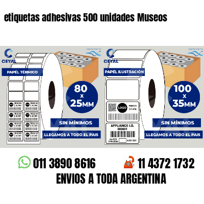 etiquetas adhesivas 500 unidades Museos