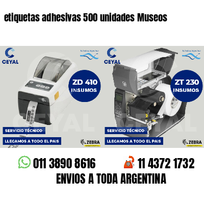 etiquetas adhesivas 500 unidades Museos