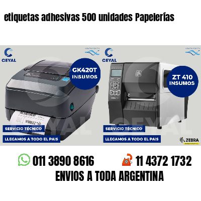 etiquetas adhesivas 500 unidades Papelerías