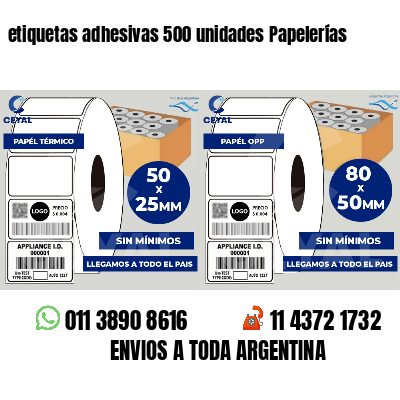 etiquetas adhesivas 500 unidades Papelerías