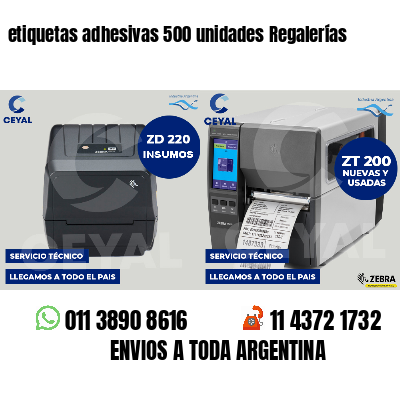 etiquetas adhesivas 500 unidades Regalerías