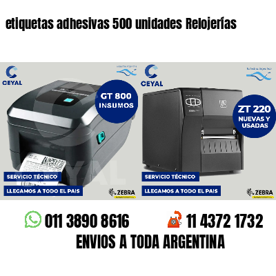 etiquetas adhesivas 500 unidades Relojerías
