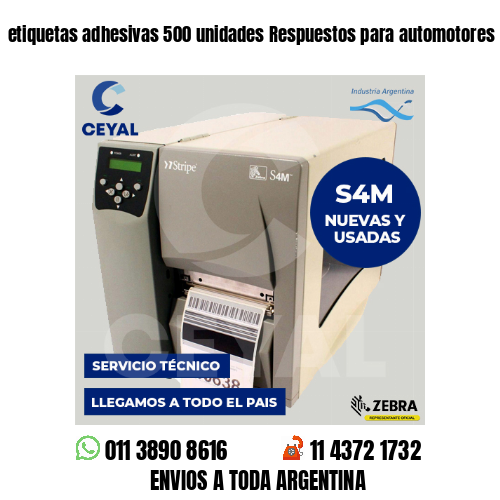 etiquetas adhesivas 500 unidades Respuestos para automotores