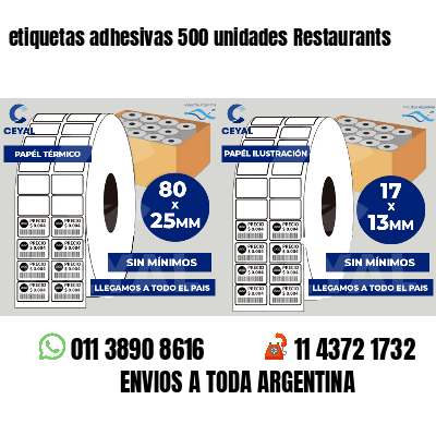 etiquetas adhesivas 500 unidades Restaurants