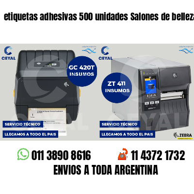 etiquetas adhesivas 500 unidades Salones de belleza