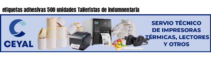 etiquetas adhesivas 500 unidades Talleristas de indumnentaria
