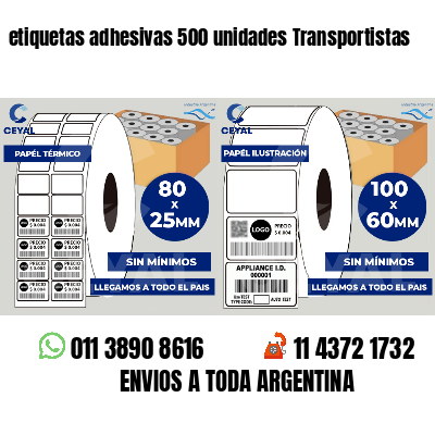 etiquetas adhesivas 500 unidades Transportistas