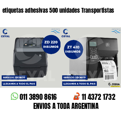 etiquetas adhesivas 500 unidades Transportistas