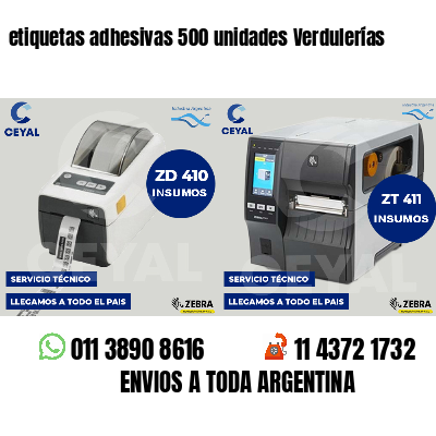 etiquetas adhesivas 500 unidades Verdulerías