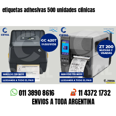 etiquetas adhesivas 500 unidades clinicas