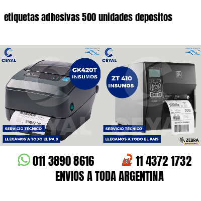 etiquetas adhesivas 500 unidades depositos