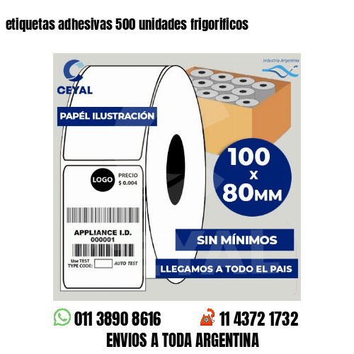 etiquetas adhesivas 500 unidades frigorificos