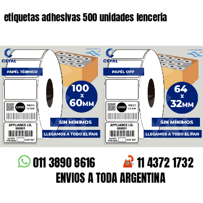 etiquetas adhesivas 500 unidades lenceria