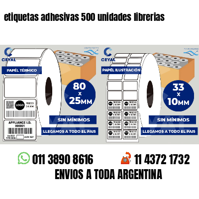 etiquetas adhesivas 500 unidades librerias