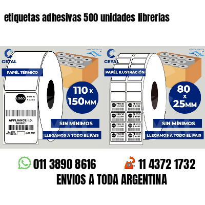 etiquetas adhesivas 500 unidades librerias
