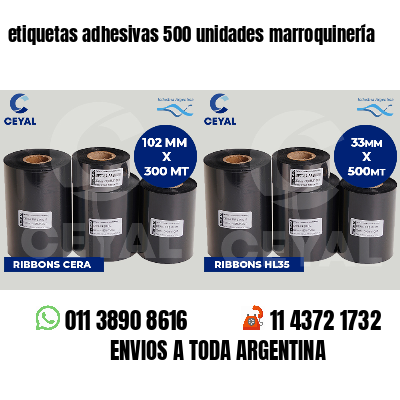 etiquetas adhesivas 500 unidades marroquinería