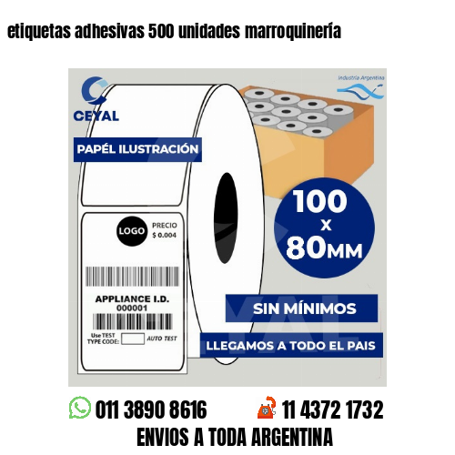 etiquetas adhesivas 500 unidades marroquinería