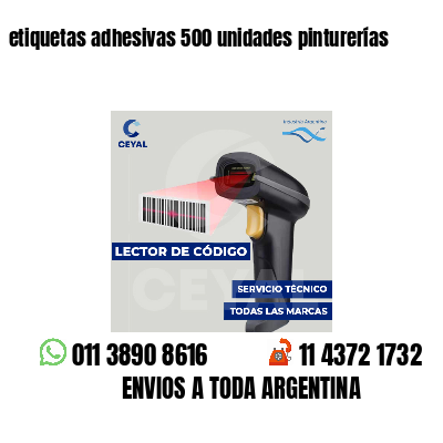 etiquetas adhesivas 500 unidades pinturerías