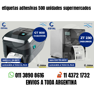 etiquetas adhesivas 500 unidades supermercados