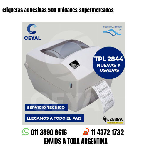 etiquetas adhesivas 500 unidades supermercados