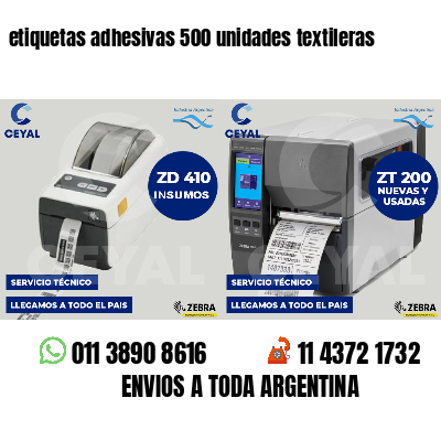 etiquetas adhesivas 500 unidades textileras