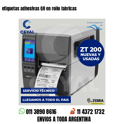 etiquetas adhesivas QR en rollo fabricas