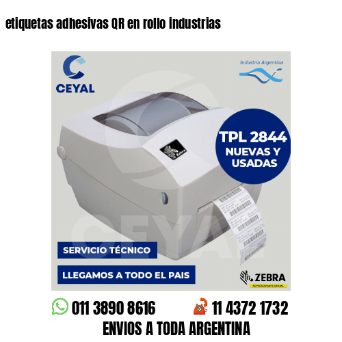 etiquetas adhesivas QR en rollo industrias