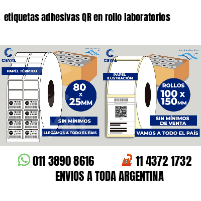etiquetas adhesivas QR en rollo laboratorios