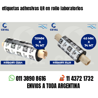 etiquetas adhesivas QR en rollo laboratorios
