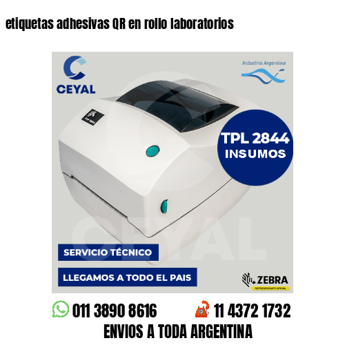 etiquetas adhesivas QR en rollo laboratorios