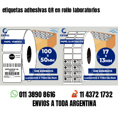 etiquetas adhesivas QR en rollo laboratorios