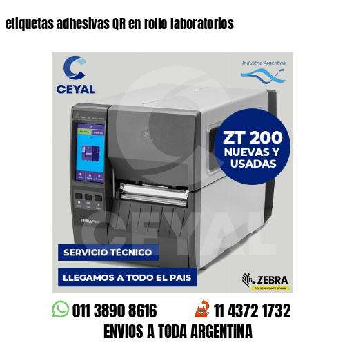 etiquetas adhesivas QR en rollo laboratorios