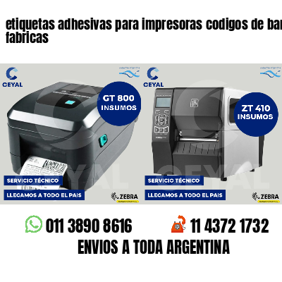 etiquetas adhesivas para impresoras codigos de barras fabricas
