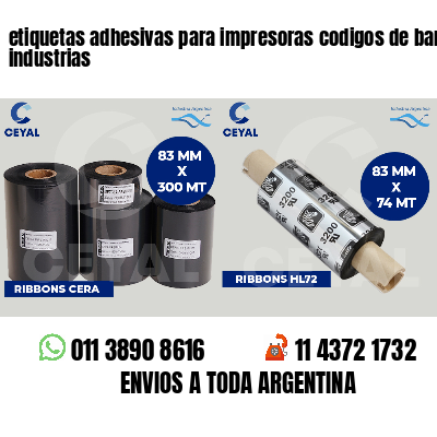 etiquetas adhesivas para impresoras codigos de barras industrias