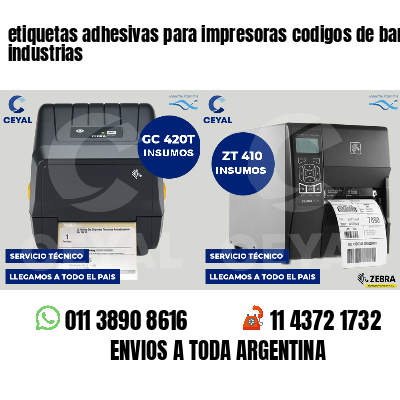 etiquetas adhesivas para impresoras codigos de barras industrias