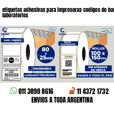 etiquetas adhesivas para impresoras codigos de barras laboratorios