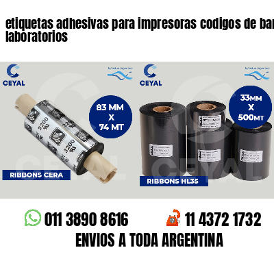 etiquetas adhesivas para impresoras codigos de barras laboratorios