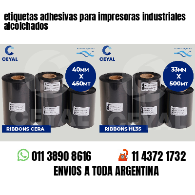 etiquetas adhesivas para impresoras industriales alcolchados