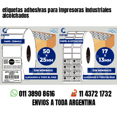 etiquetas adhesivas para impresoras industriales alcolchados