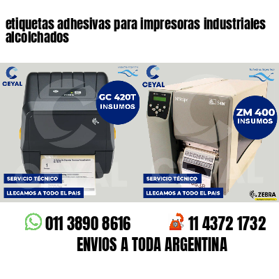 etiquetas adhesivas para impresoras industriales alcolchados