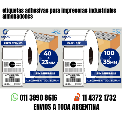 etiquetas adhesivas para impresoras industriales almohadones