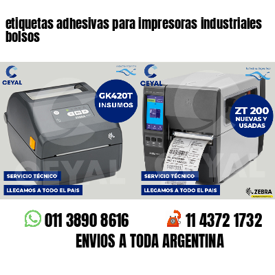 etiquetas adhesivas para impresoras industriales bolsos
