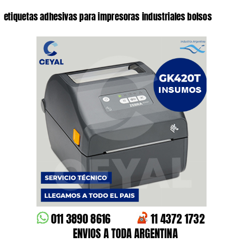 etiquetas adhesivas para impresoras industriales bolsos