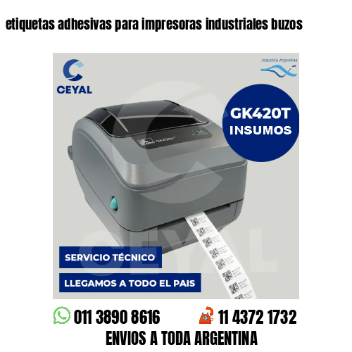 etiquetas adhesivas para impresoras industriales buzos