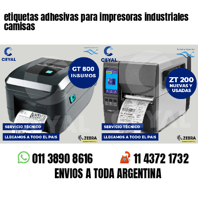 etiquetas adhesivas para impresoras industriales camisas