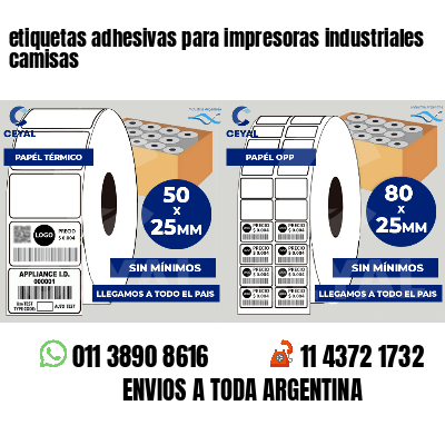 etiquetas adhesivas para impresoras industriales camisas