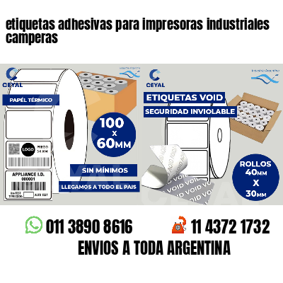 etiquetas adhesivas para impresoras industriales camperas